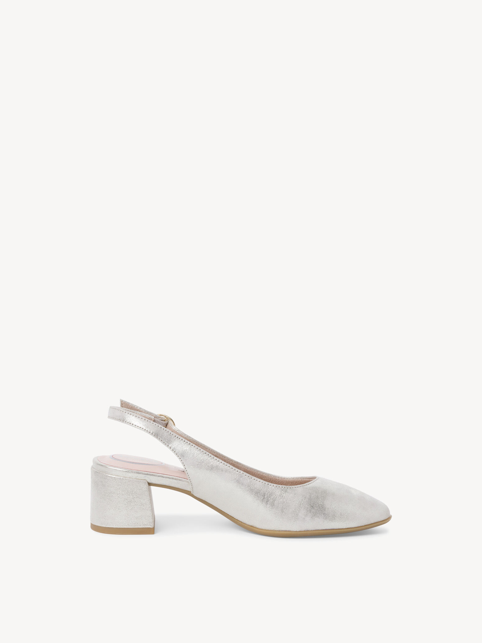 Escarpin en cuir - métallique