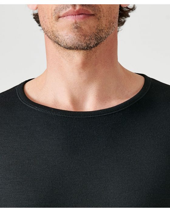 Tee-shirt col rond, maille interlock Thermolactyl