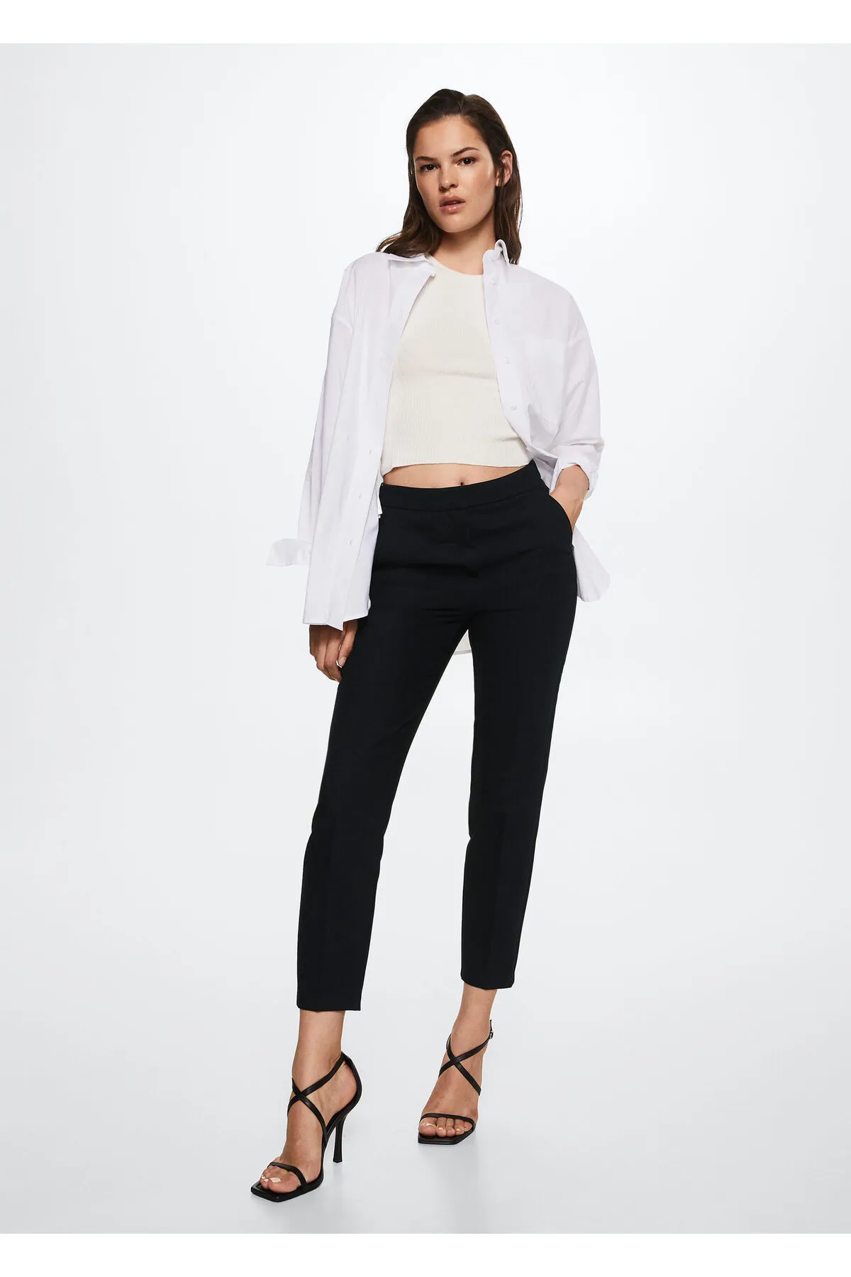 MANGO  Dunkelblaue Damenhose 37074057
