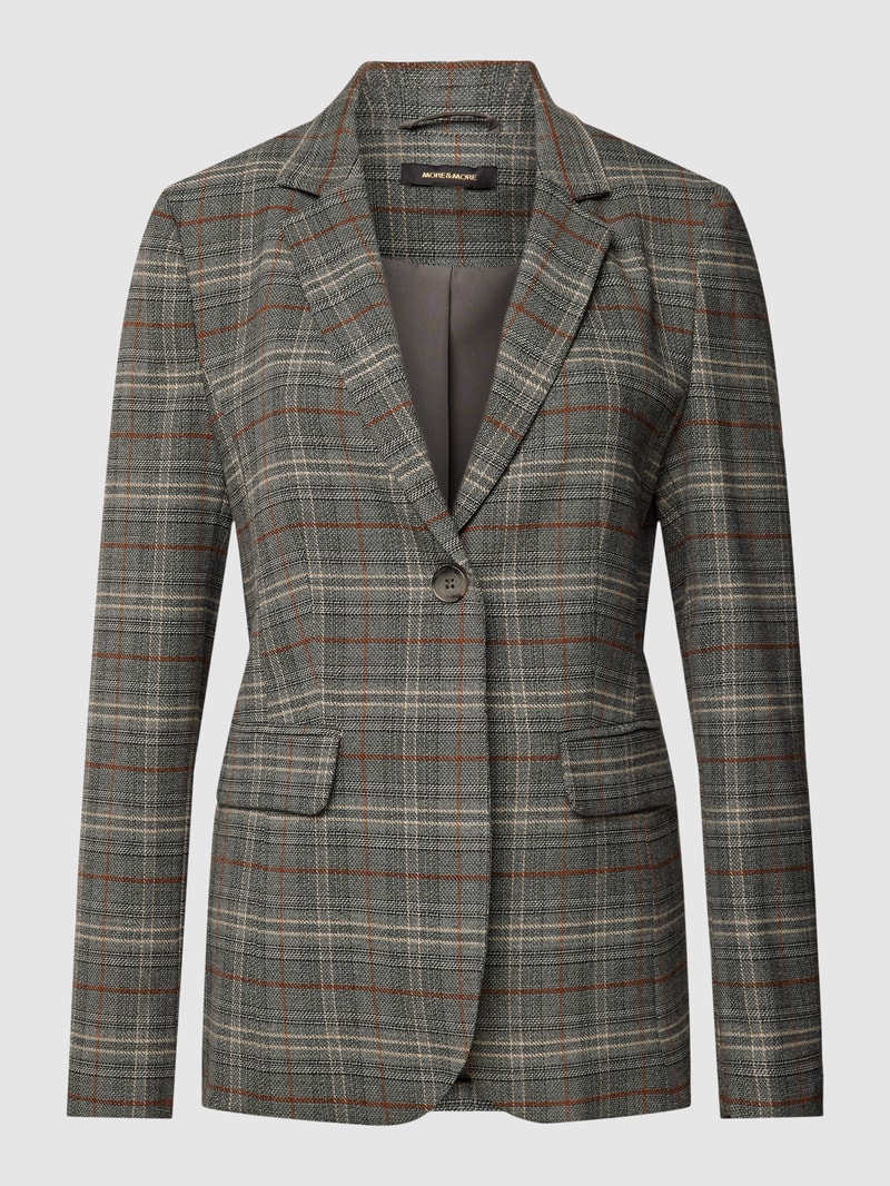 Blazer mit Glencheck-Muster in anthrazit