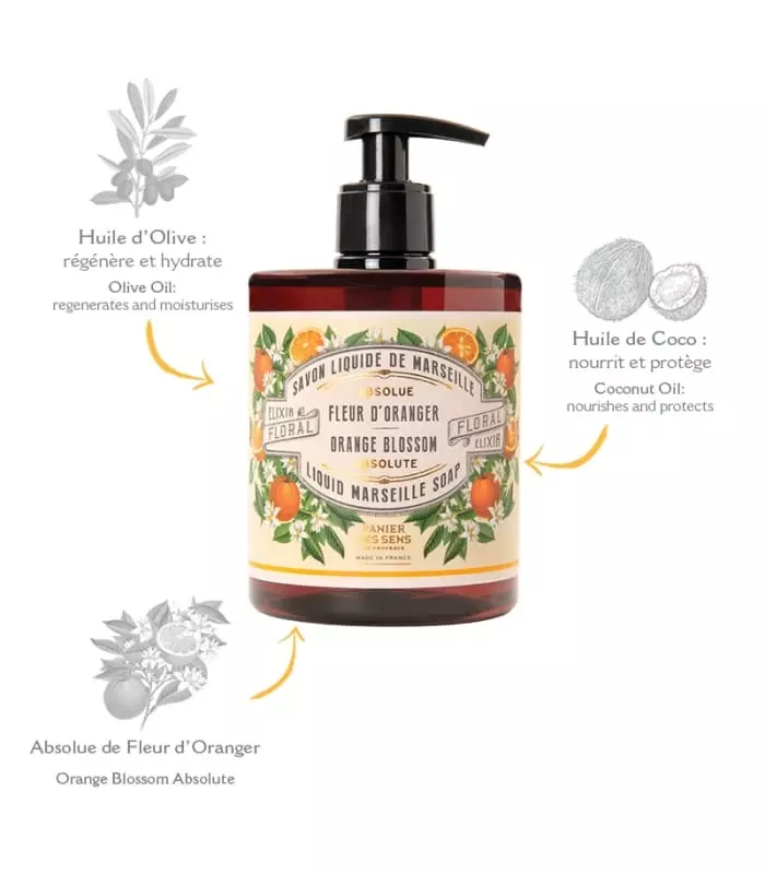 SAVON LIQUIDE DE MARSEILLE Fleur d'Oranger
