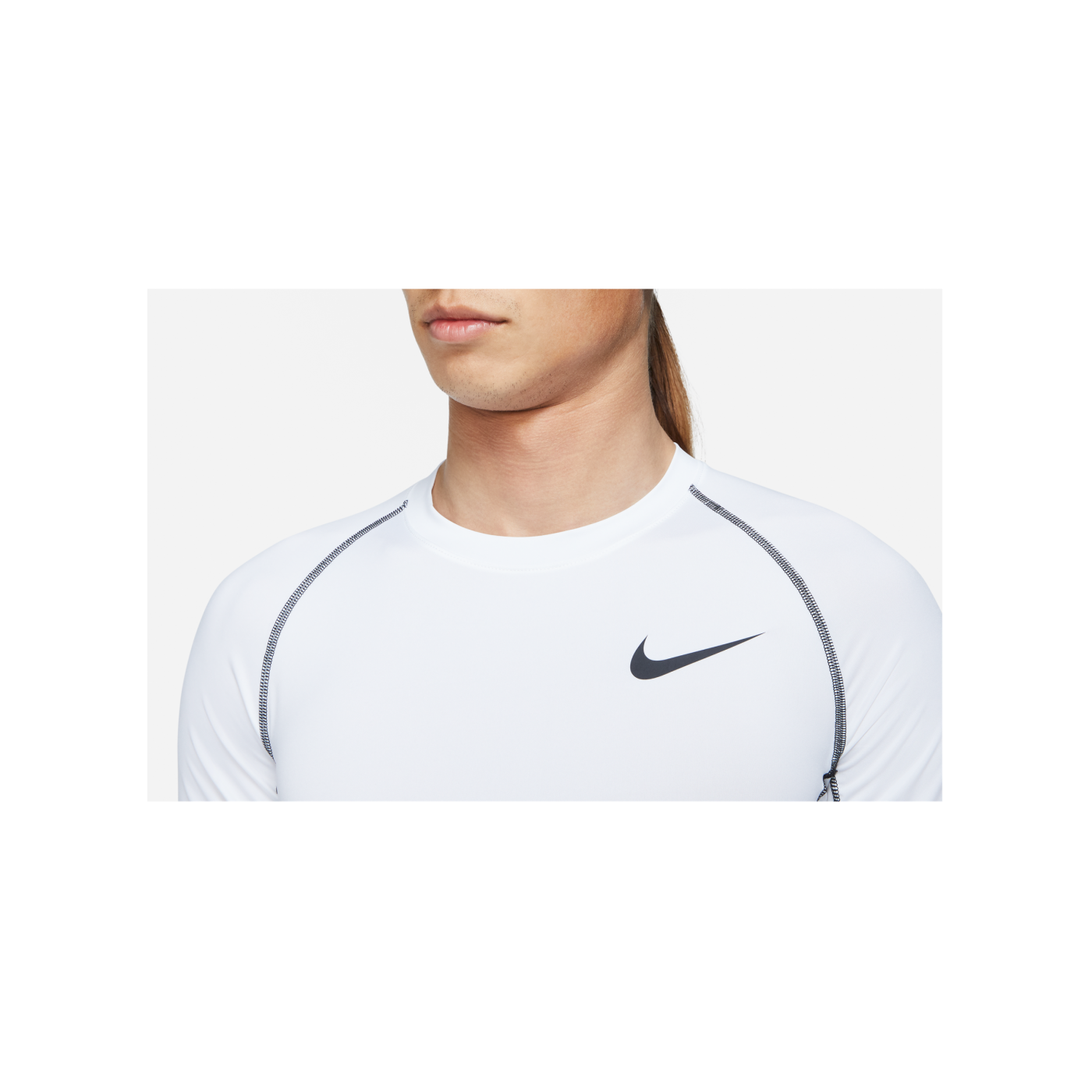 Nike Pro Longsleeve Weiss Schwarz F100