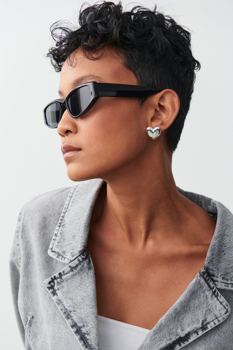 Rectangular cateye sunglasses