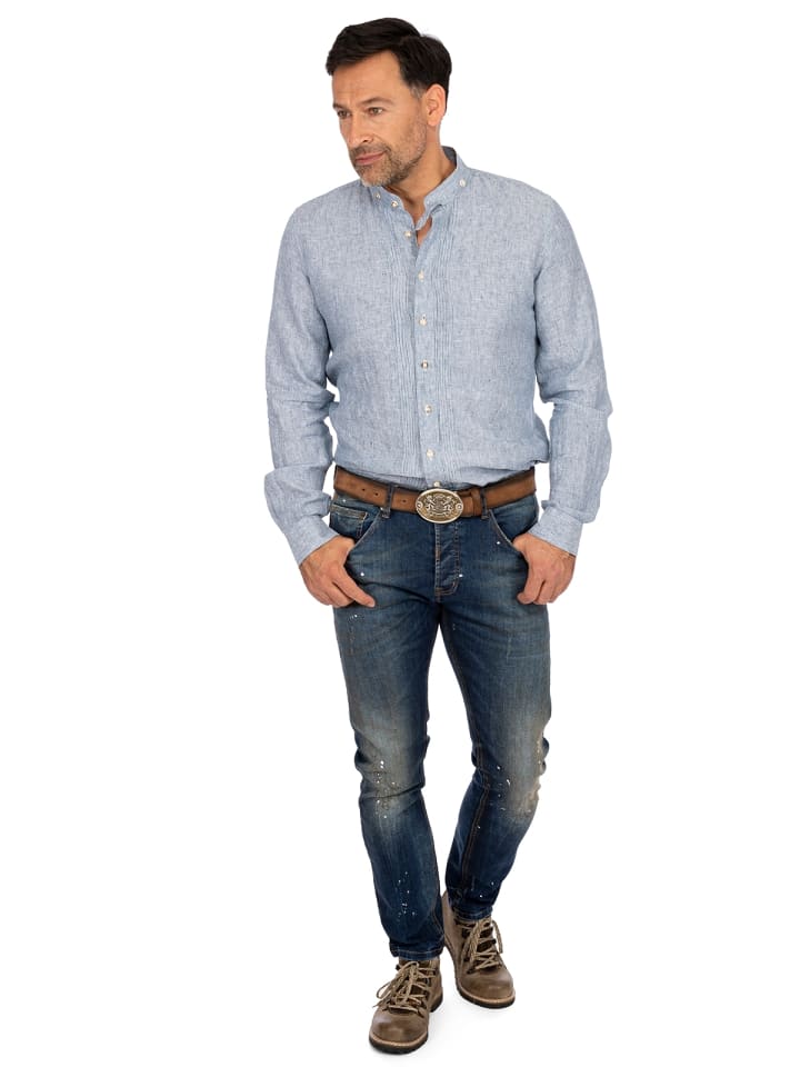 Almsach Stehkragenhemd 175LI in navy günstig kaufen