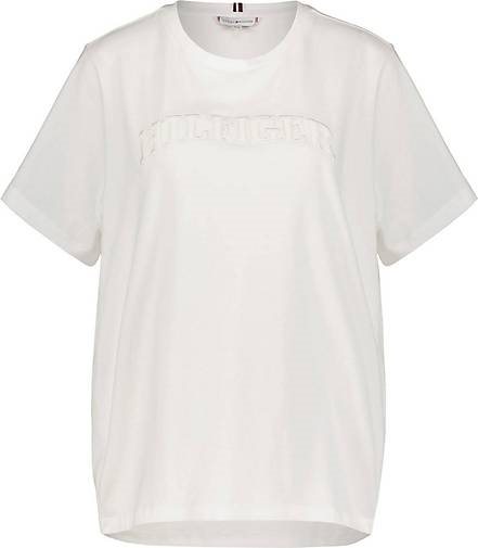 TOMMY HILFIGER Damen T-Shirt CRV REG TONAL VARSITY C-NK SS