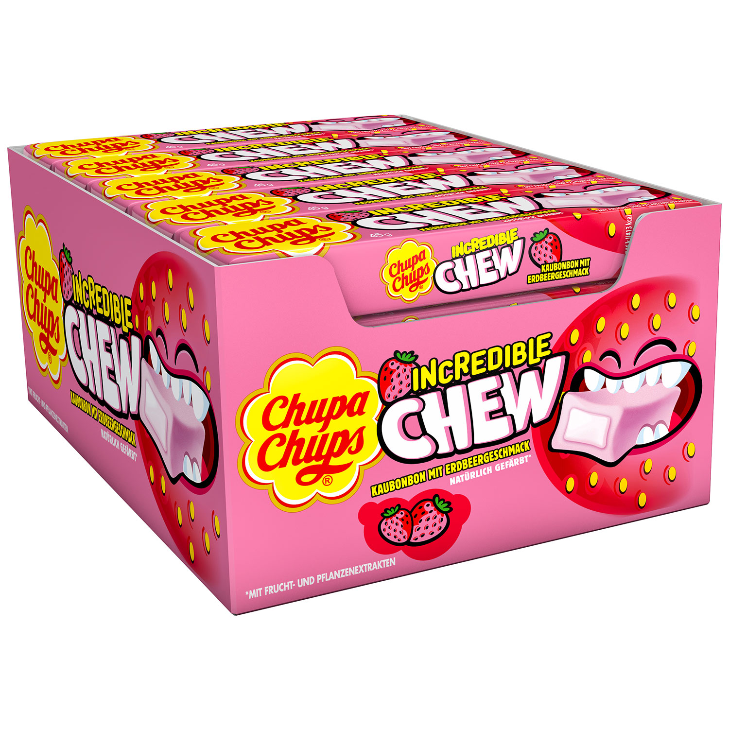Chupa Chups Incredible Chew Erdbeere 45g