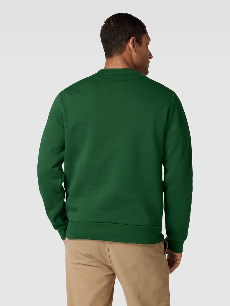 Sweatshirt mit Logo-Stitching in grün