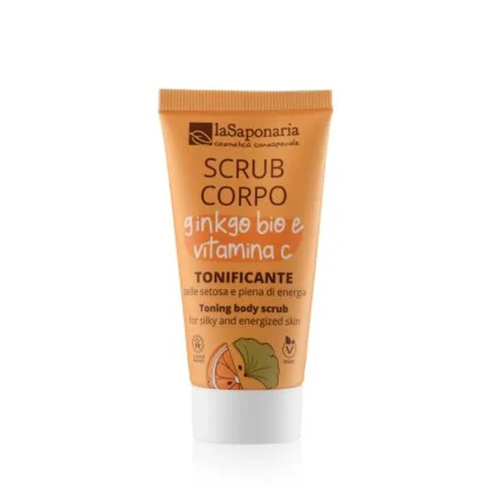 Exfoliante corporal tonificante - Ginkgo orgánico y vitamina C - Exfoliante