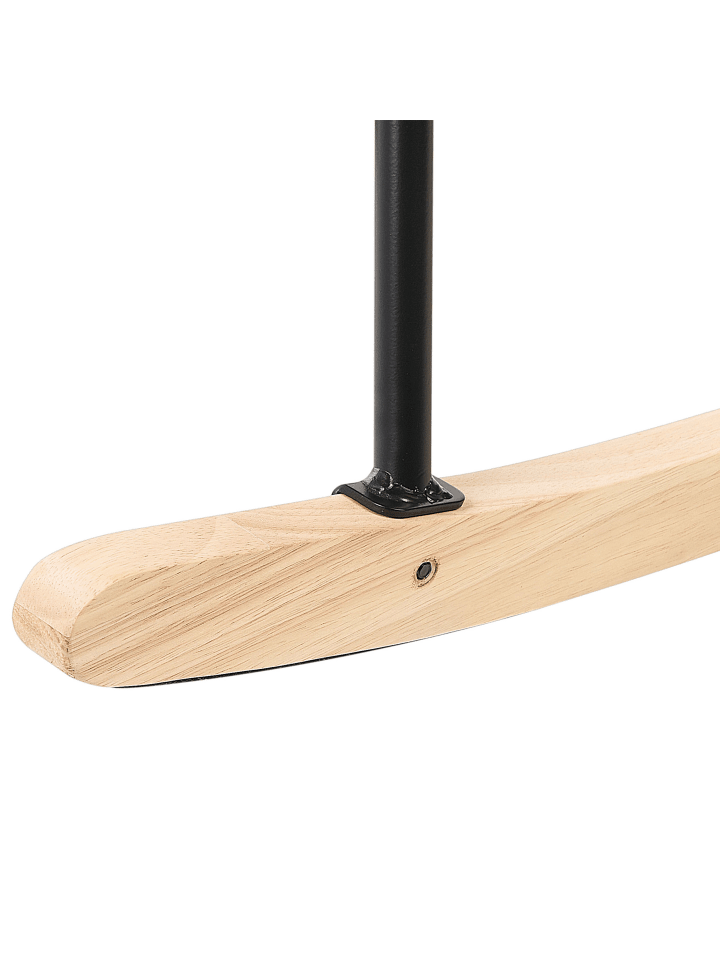 Beliani Schaukelsessel OULU in Gelb/Schwarz/Heller Holzfarbton günstig kaufen onesize