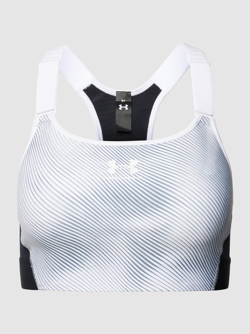 Bralette mit Label-Print in schwarz
