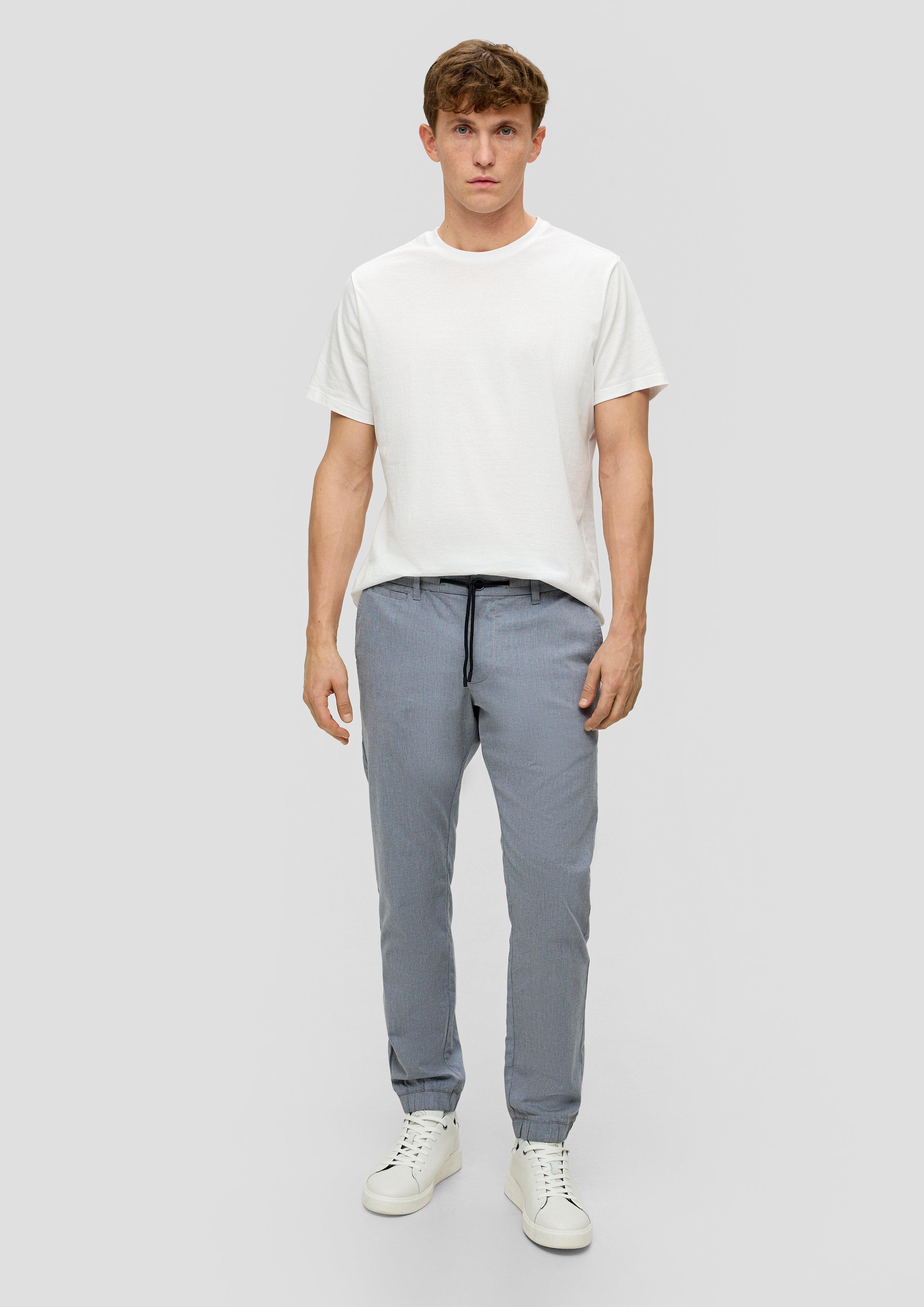 Regular: Hose mit Dobby-Muster  2141747-58K6