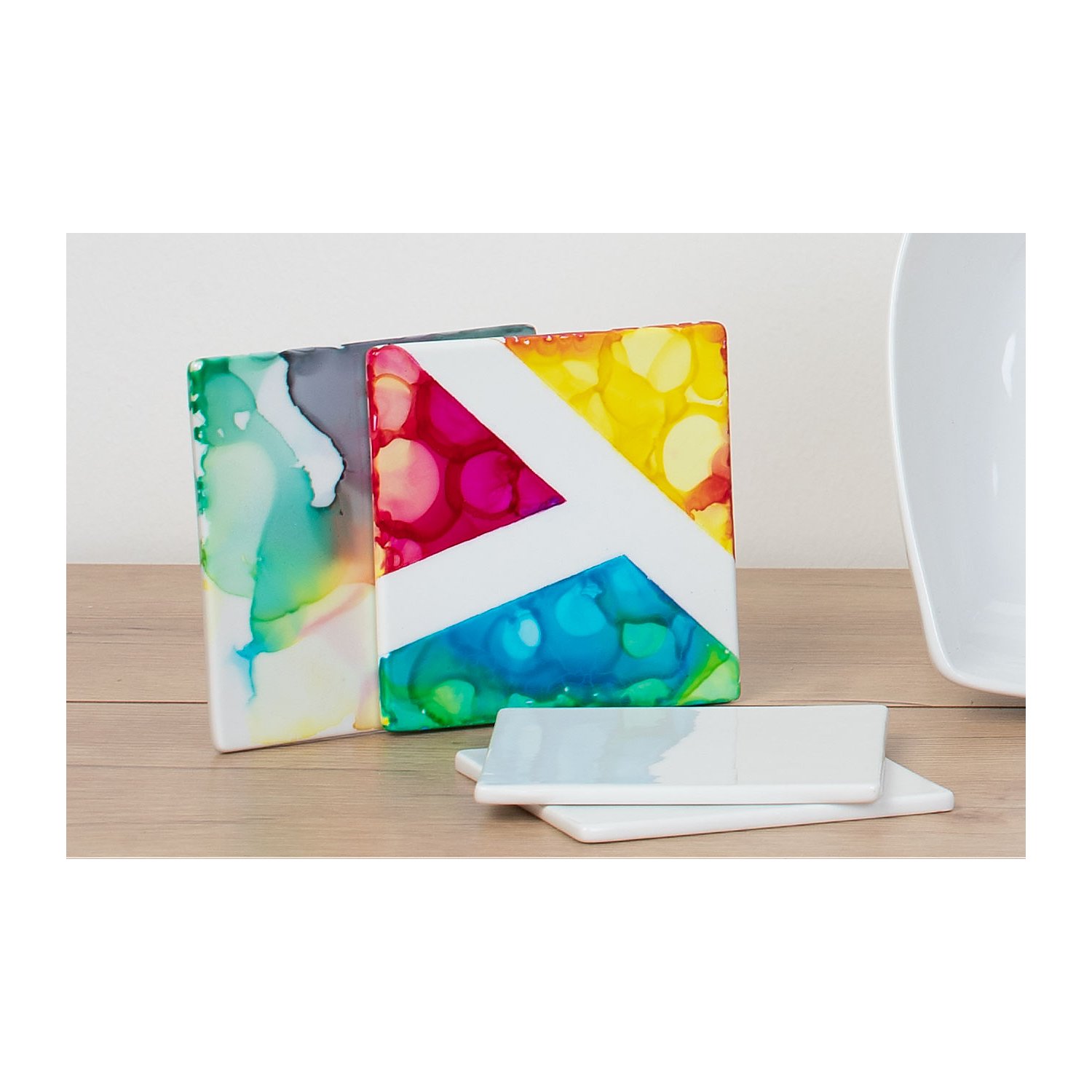 buttinette Untersetzer, 9,5 x 9,5 cm, 4 Stück