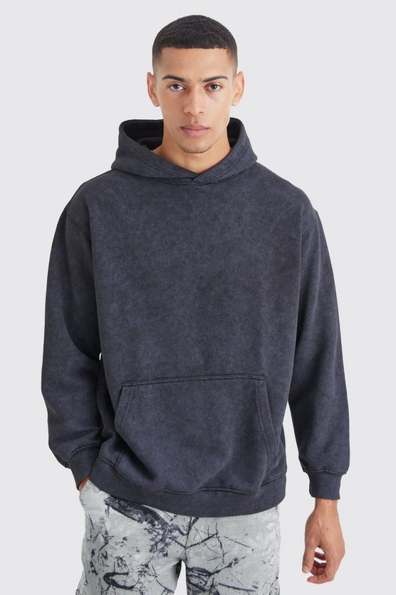 Oversize Hoodie mit Acid-Waschung