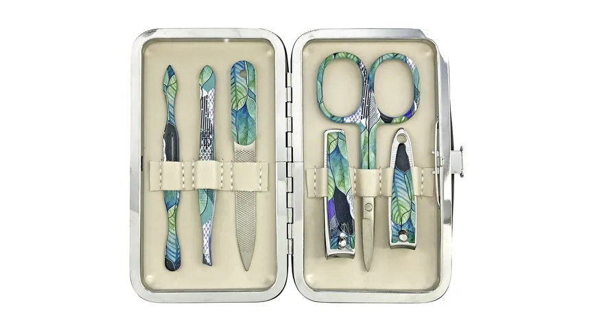 Rahmenmaniküre Etui, 6-teilig, Blätter