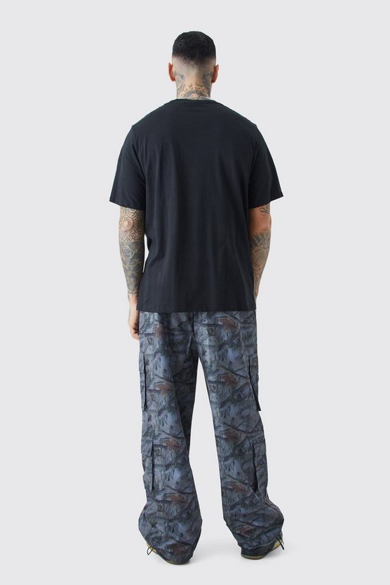 Tall Camouflage Cargo-Hose mit elastischem Bund