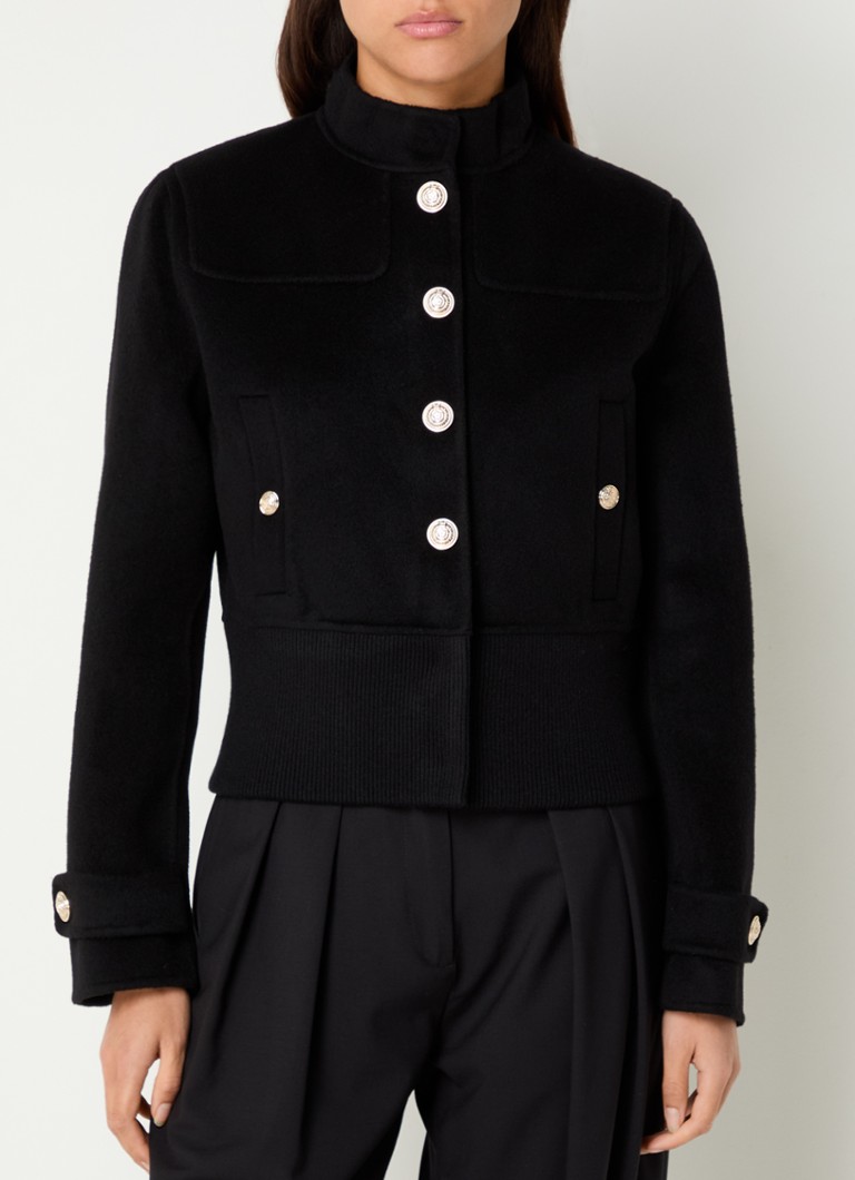 Maje jacket in wool blend with side pockets