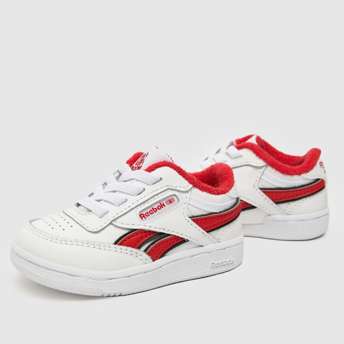 Reebok vita & röda Club C Revenge småbarnsskor