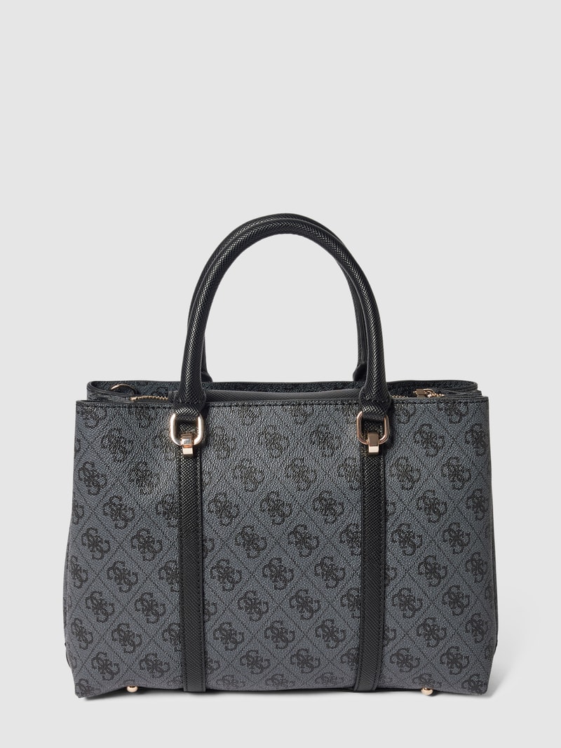 Handtasche mit Label-Details Modell 'GIRLFRIEND' in graphit