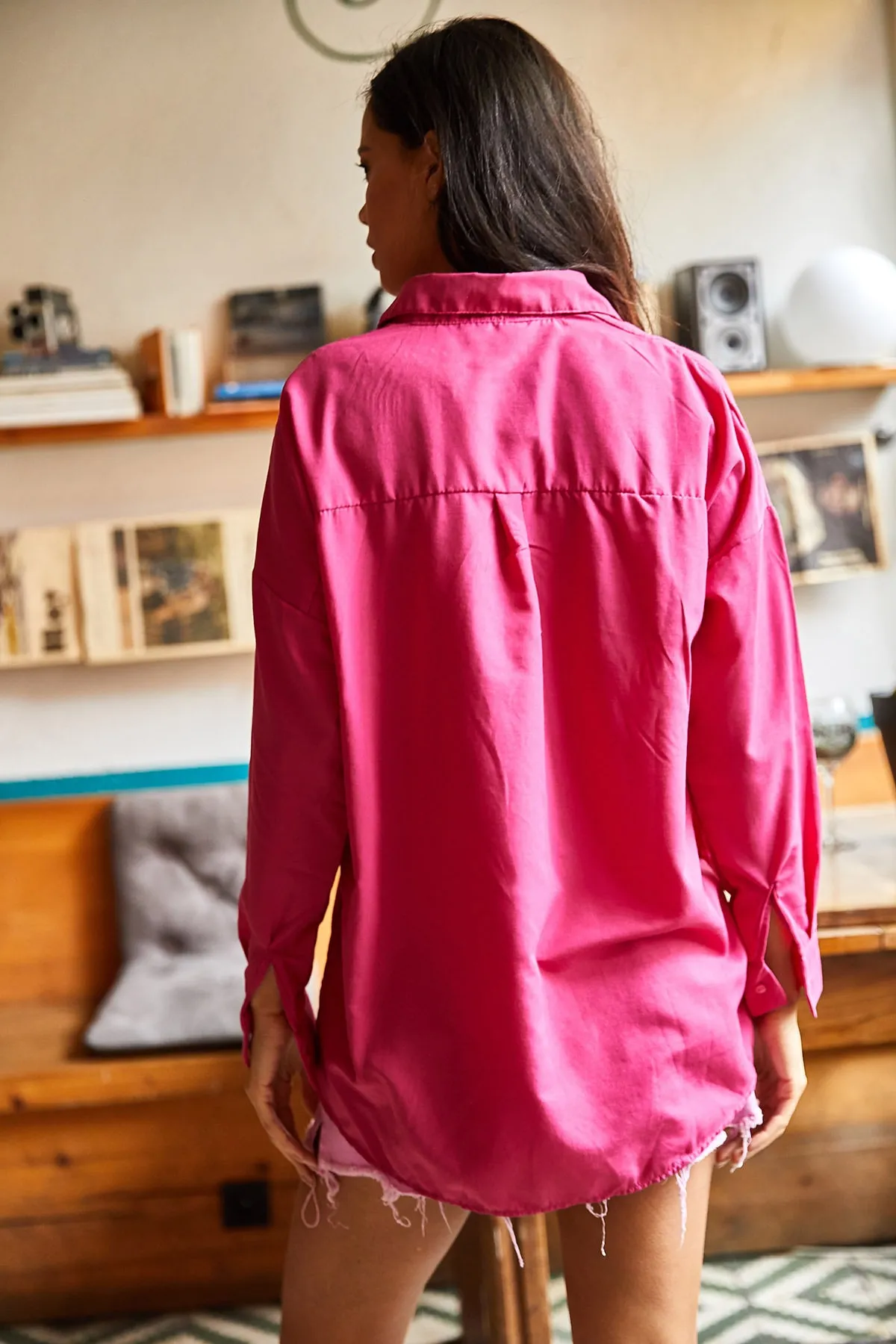Olalook  Hemd - Rosa - Boyfriend