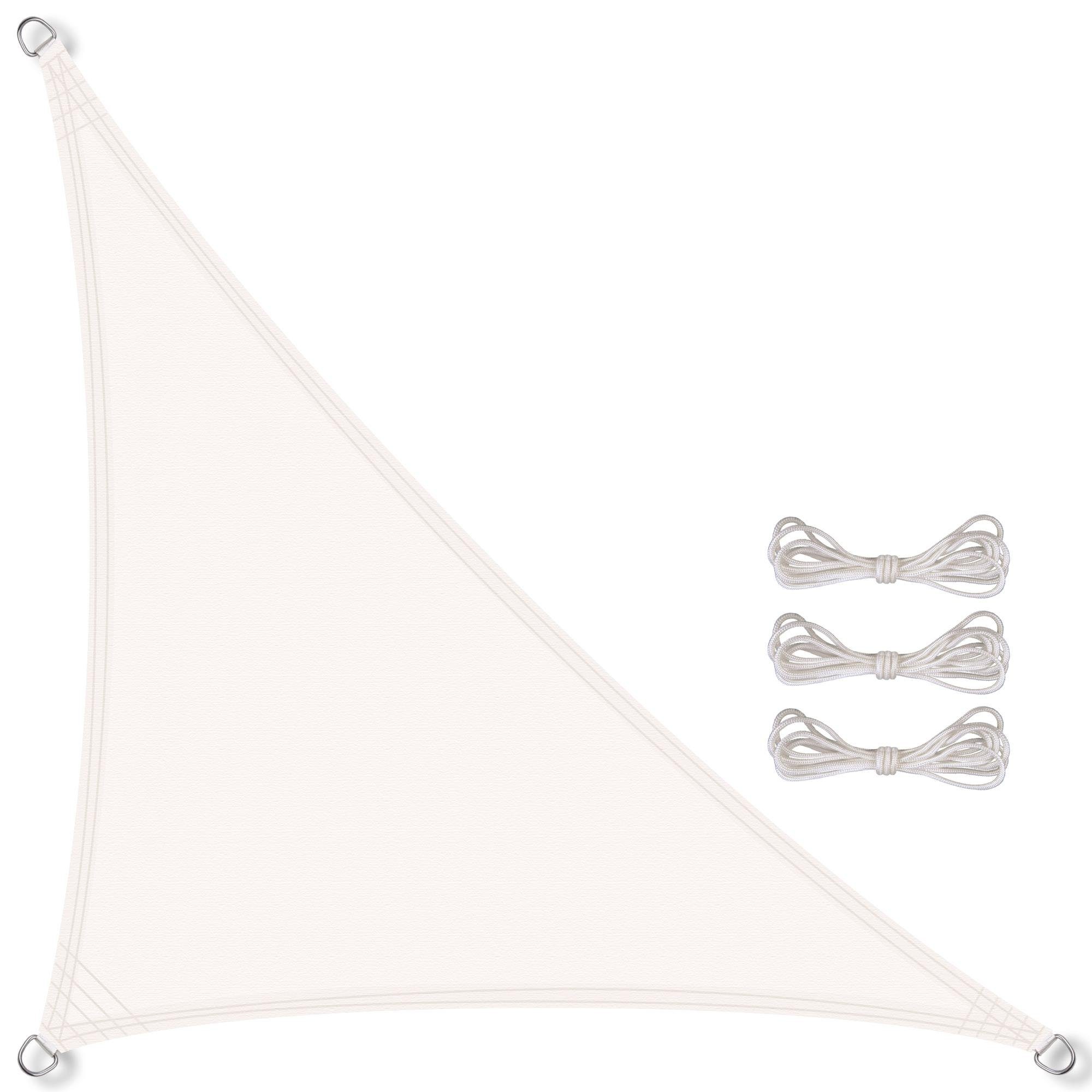 CelinaSun Sonnensegel Sonnenschutz Tarp PES wasserabweisend Dreieck 2,5x2,5x3,5m weiß