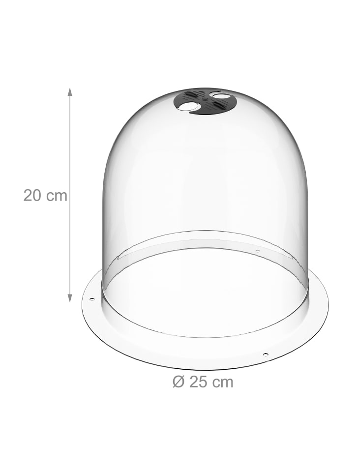 relaxdays 10 x Anzuchthaube in Transparent - (H)20 x Ø 25 cm günstig kaufen onesize