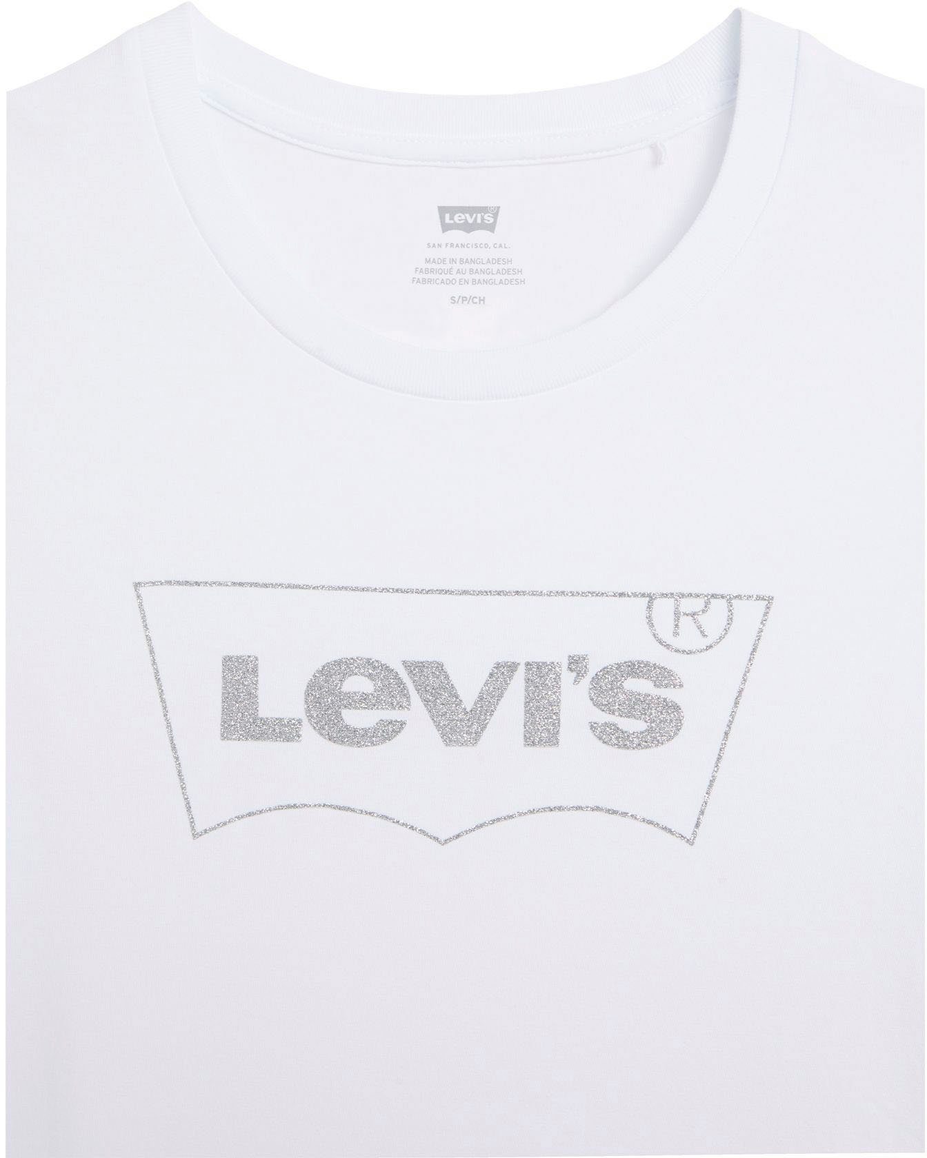 Levi's® Rundhalsshirt THE PERFECT TEE mit Logo im Metallic-Holo Print