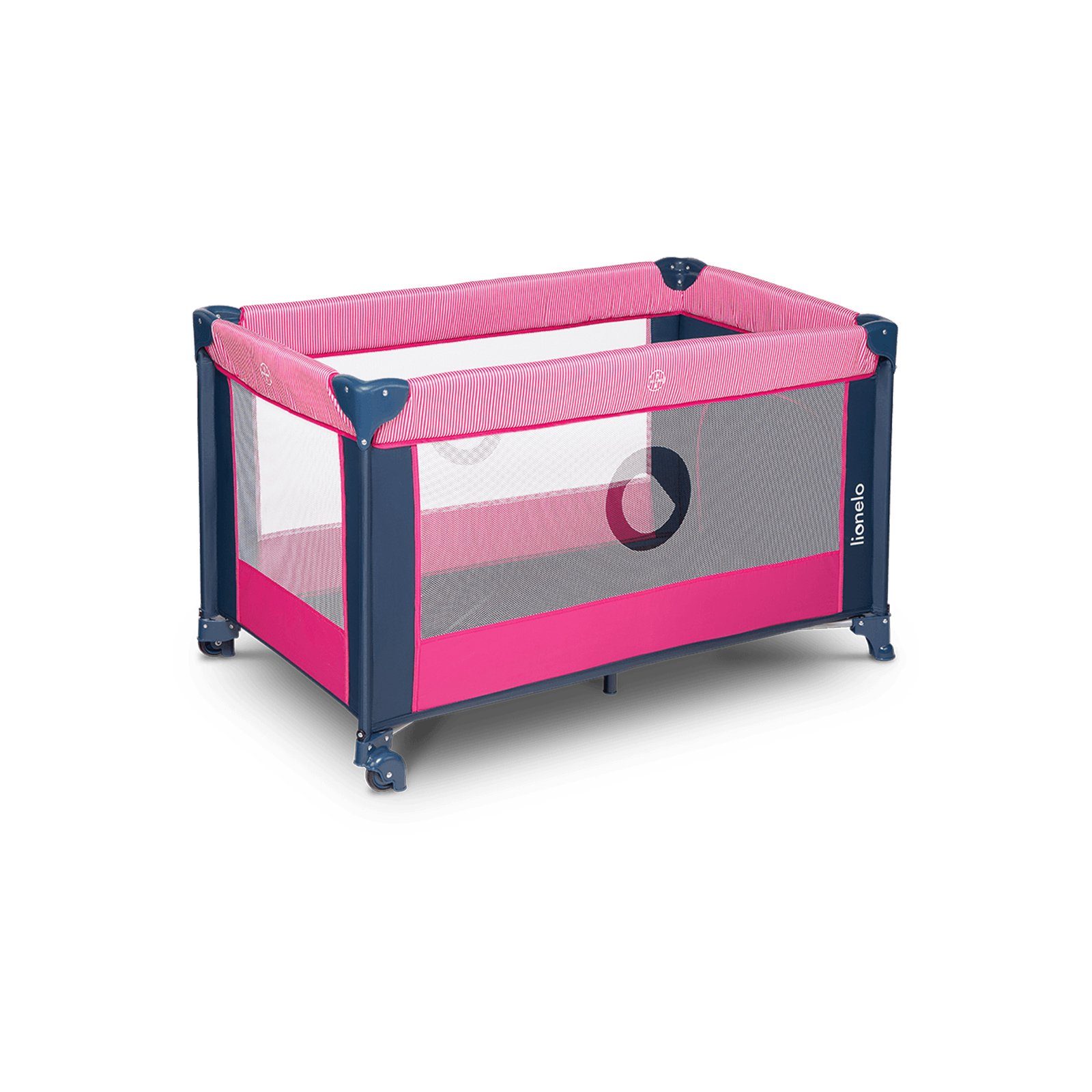 lionelo Baby-Reisebett Stefi, 120x60 cm Tragetasche Klappbaren Seiteneingang