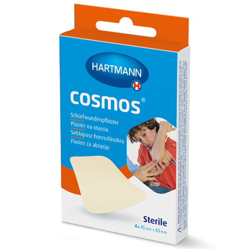 COSMOS Schürfwundenpflaster 45x65 mm steril  4 St  Pflaster