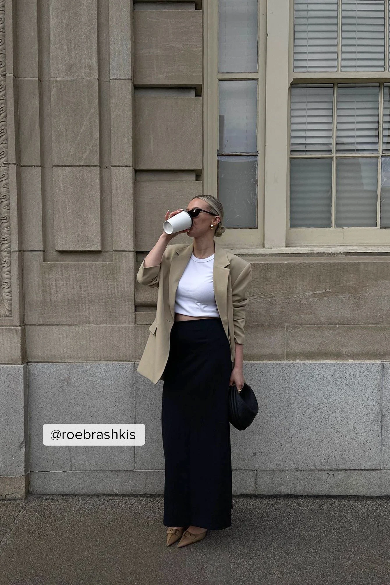Melange-Blazer mit Oversized-Passform