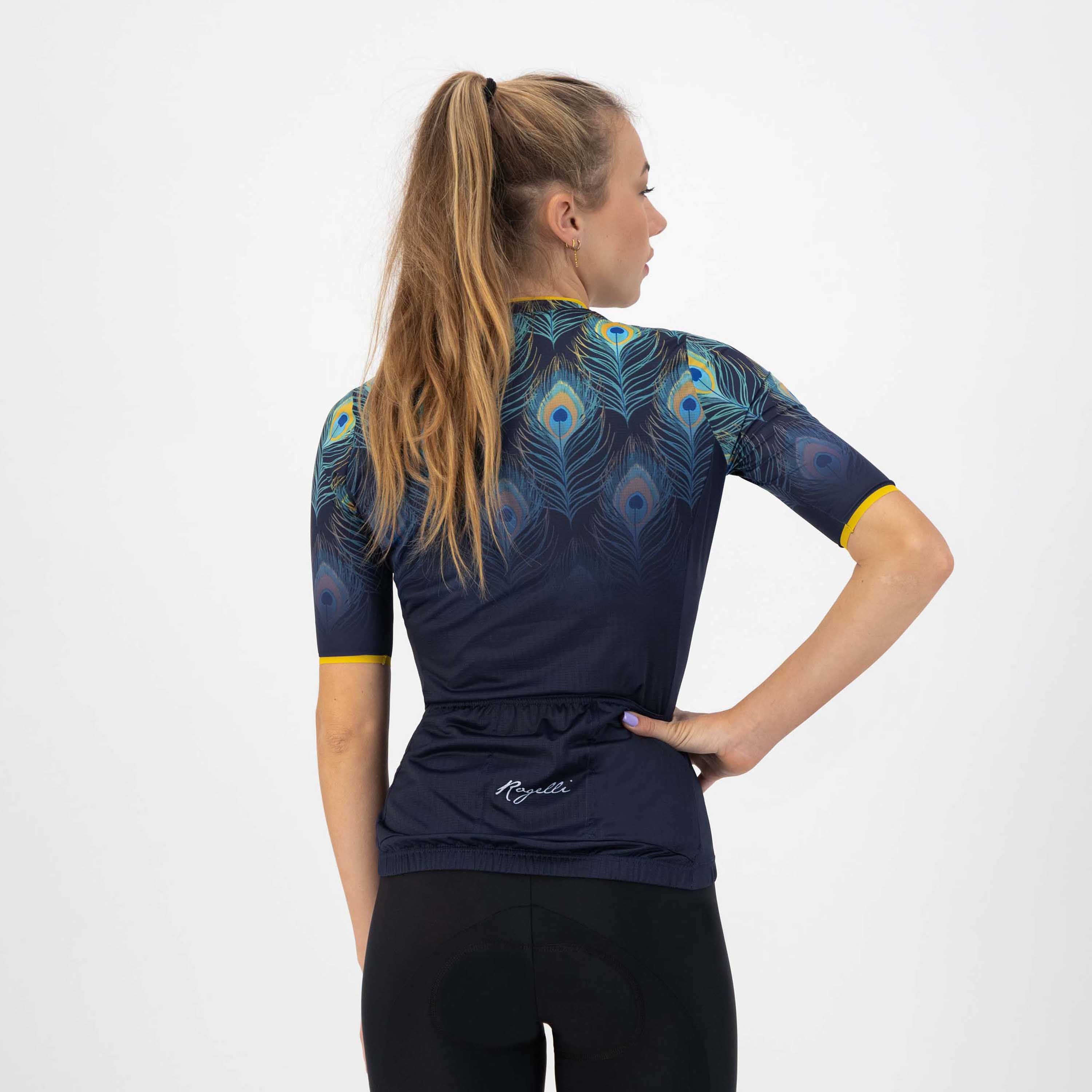 Rogelli Animal Blau/Gelb Damen Radtrikot Kurzarm