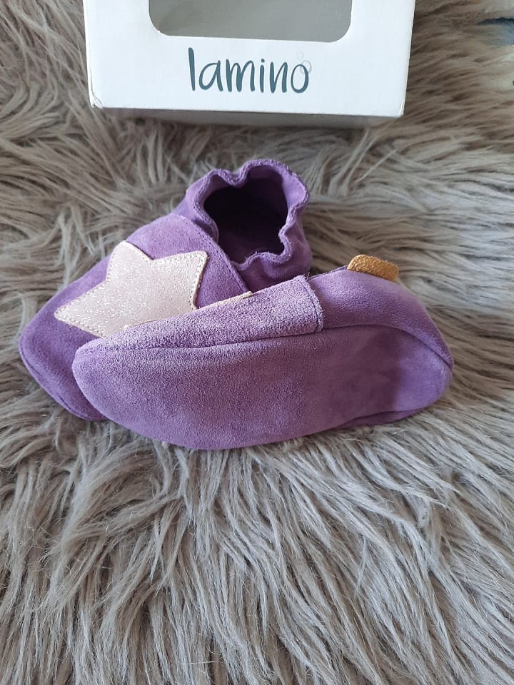 lamino Leder-Krabbelschuhe in Lila günstig kaufen 22/23