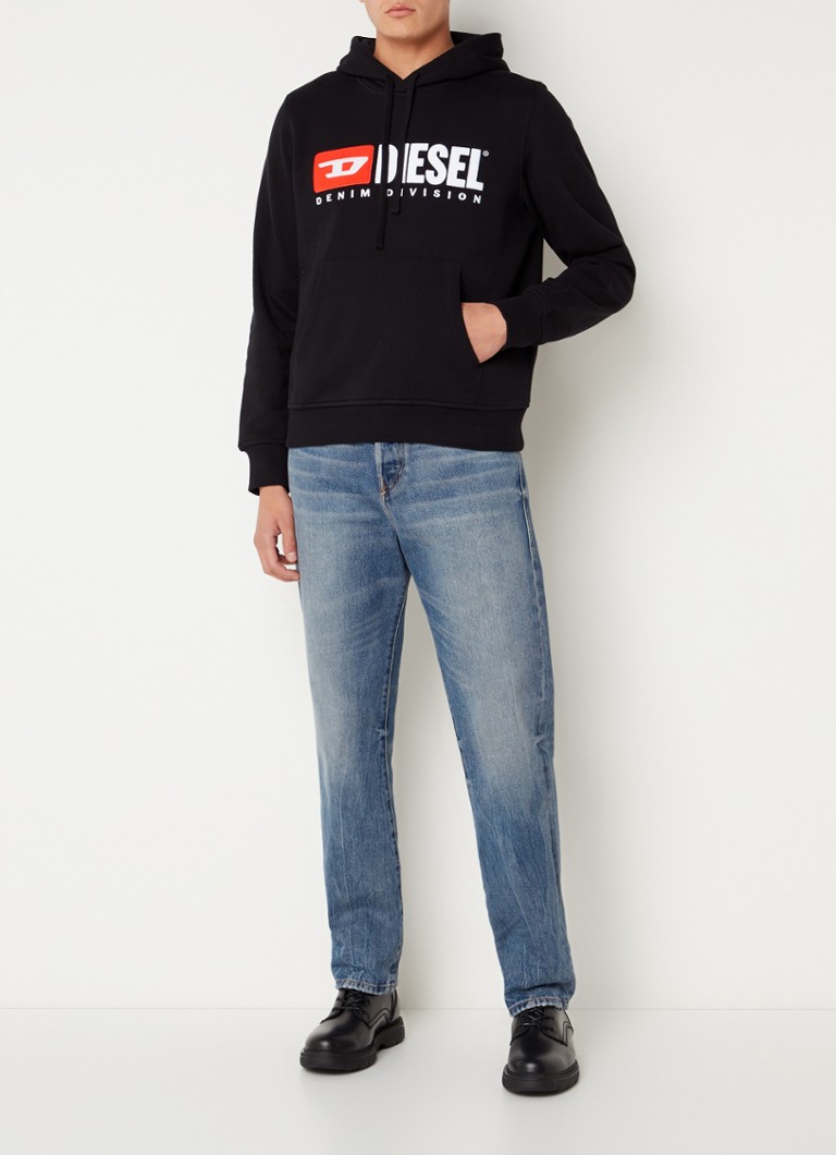 Felpa con cappuccio Diesel S-Ginn-Hood-Div con logo ricamato