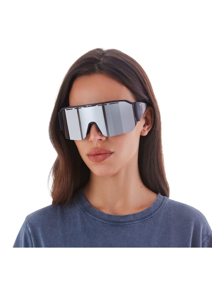 YEAZ SUNVIBE Sport-Sonnenbrille Black/Silver in schwarz / silber günstig kaufen onesize