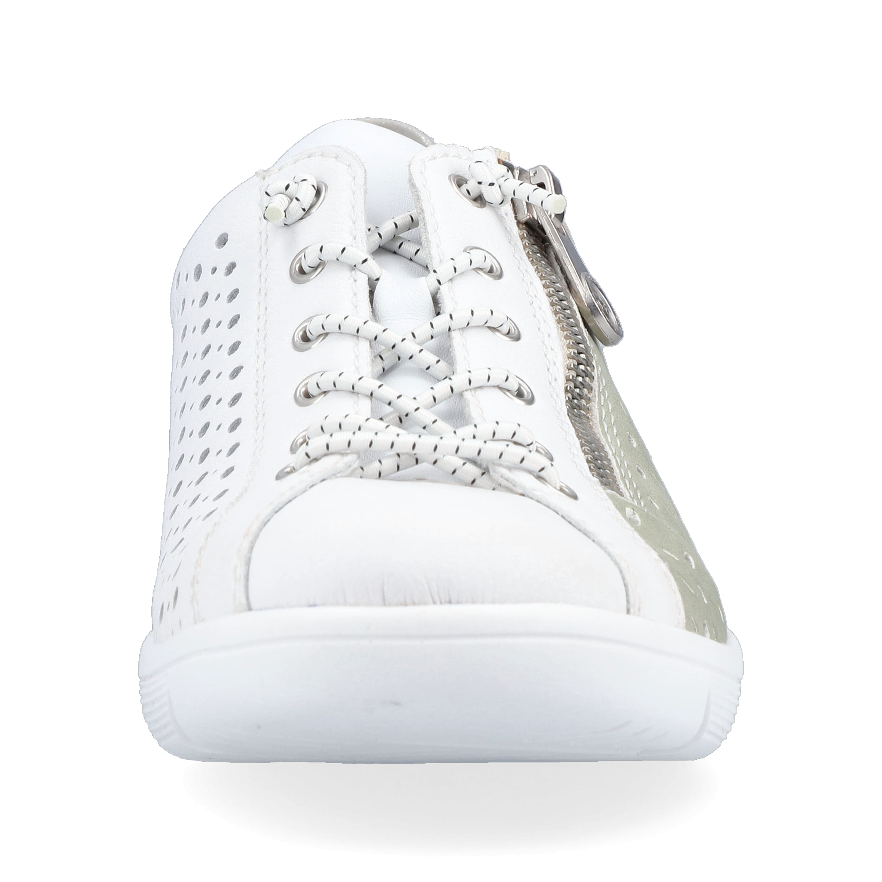 Rieker Damen Slipper perlweiß-mintgrün-beige