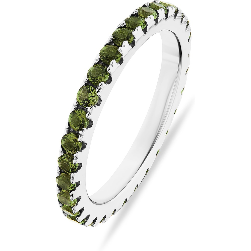 FAVS Bague pour femme 925 Argent vert clair Bague