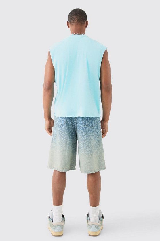 Oversize Racer-Tanktop mit Print