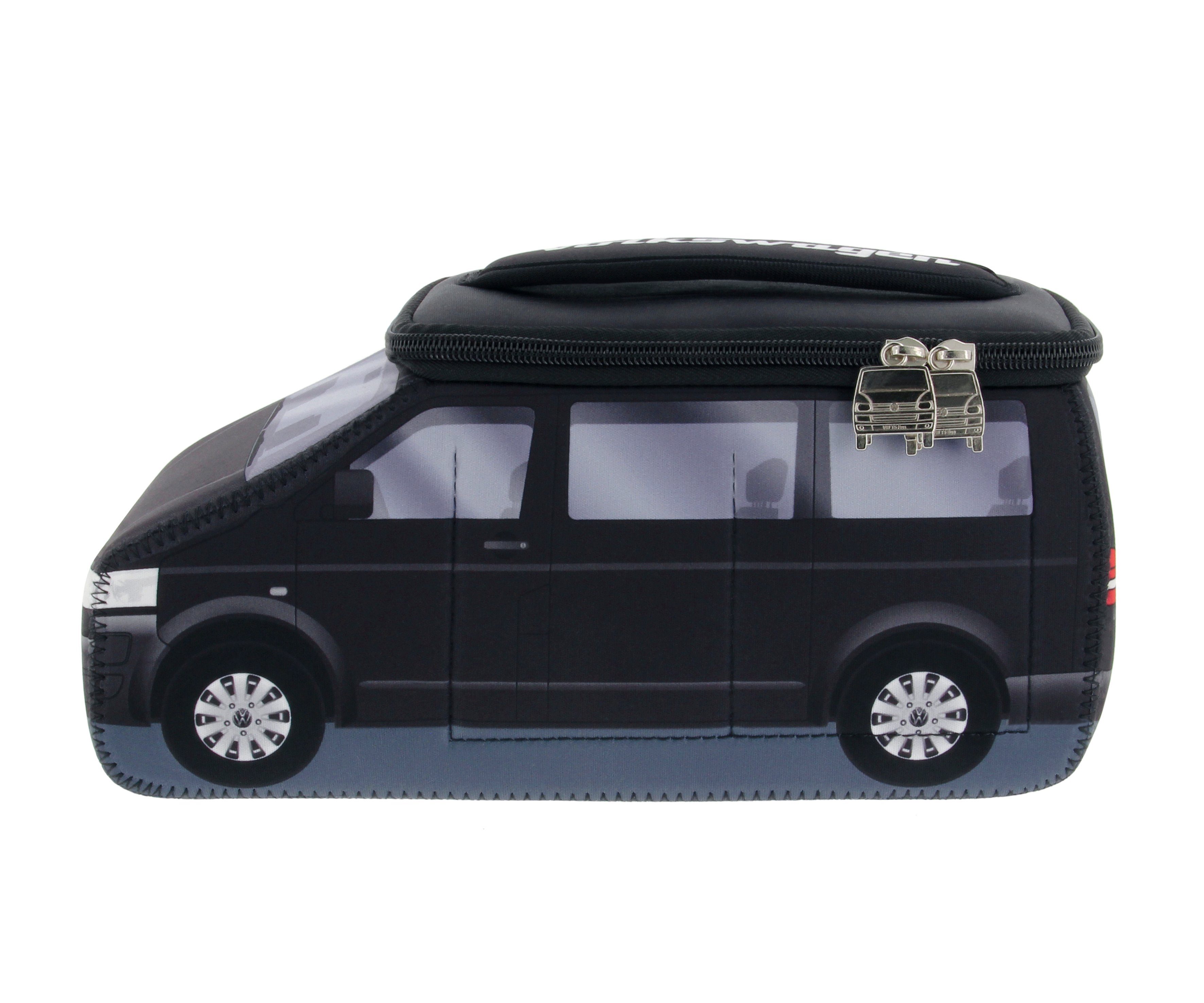 VW Collection by BRISA Kosmetiktasche Volkswagen Universaltasche im VW Bulli T5 Design, Universaltasche aus Neopren, 30 x 14 x 12 cm