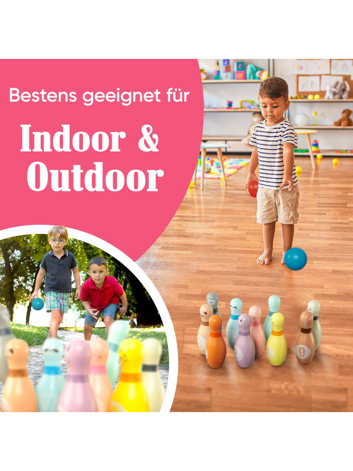 Pink Papaya Kegelspiel für Kinder 