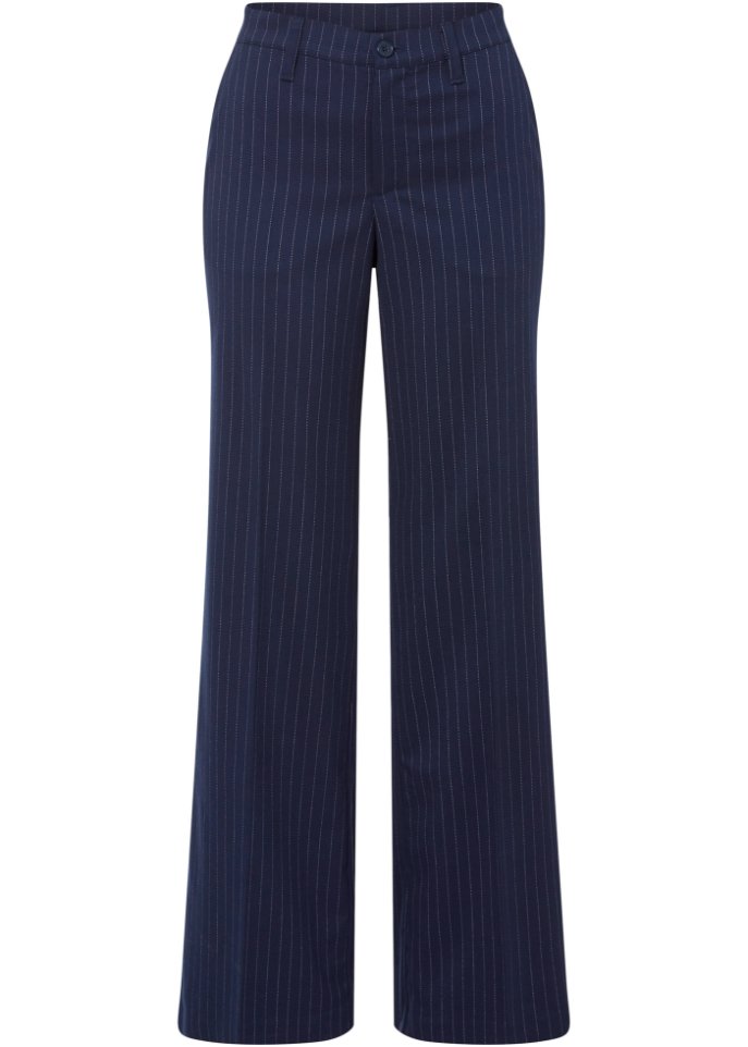 Nadelstreifen-Hose mit weitem Bein