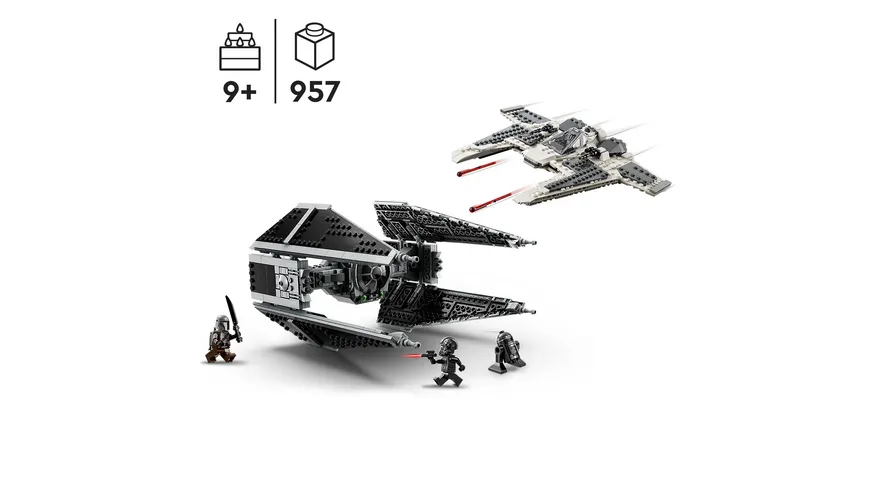 LEGO Star Wars 75348 Mandalorianischer Fang Fighter vs. TIE Interceptor
