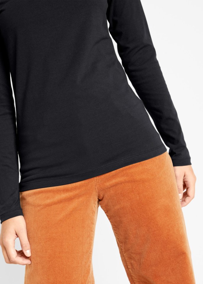 Langarmshirt mit Rollkragen (2er Pack)
