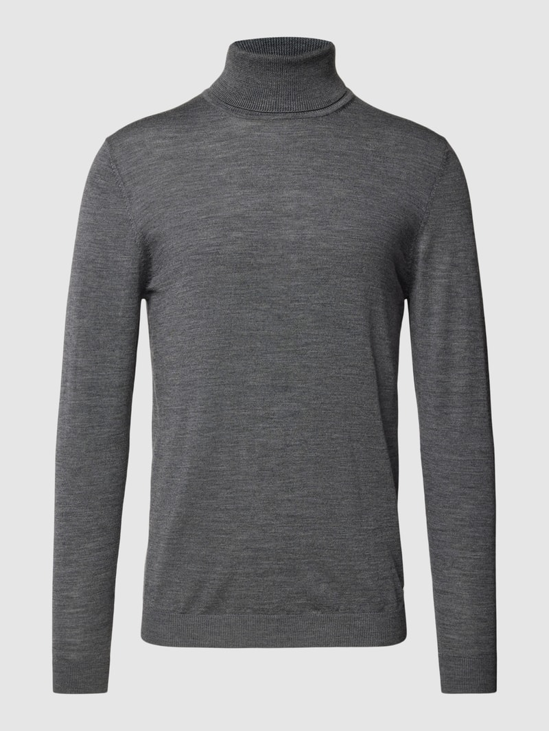 Rollkragenpullover im unifarbenen Design in anthrazit