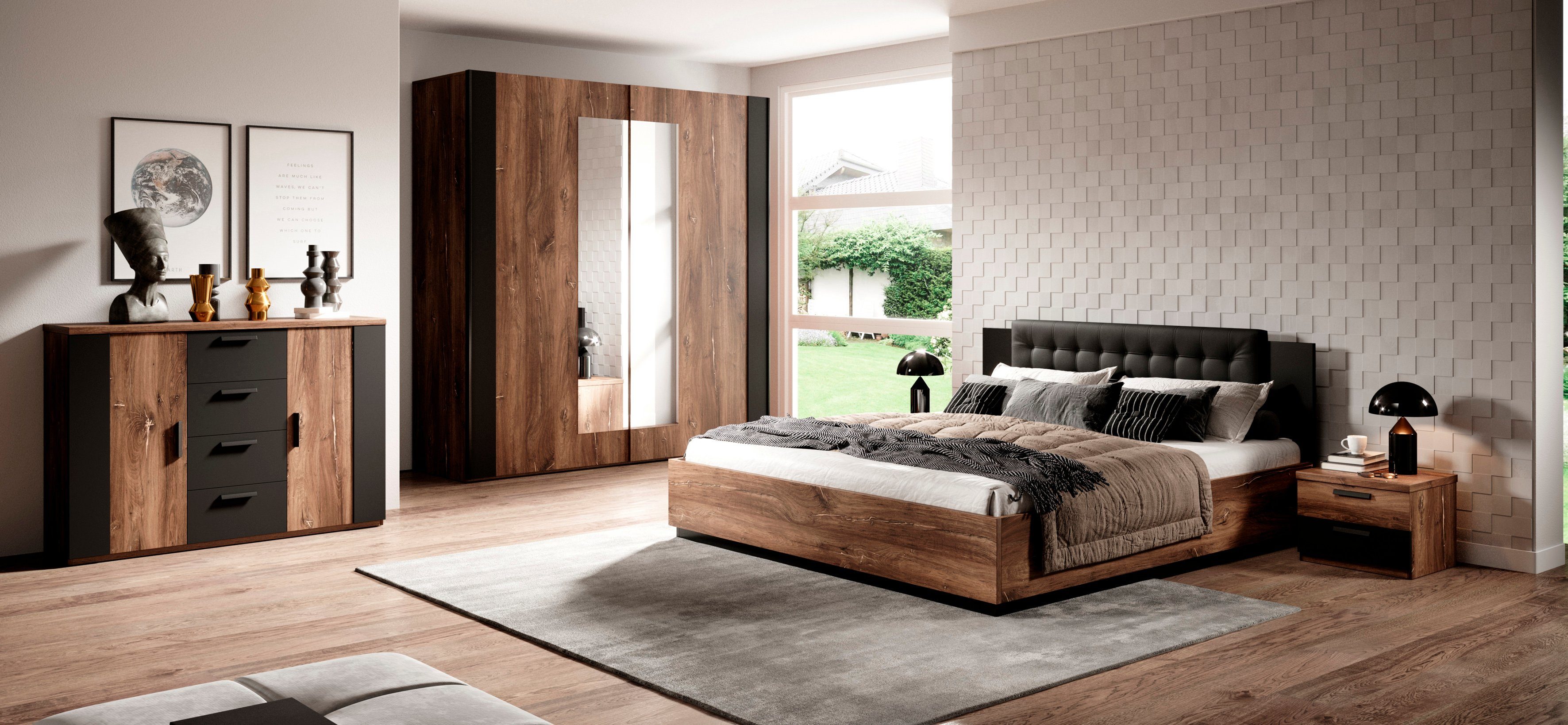 Helvetia Sideboard Sigma, 2-türig und mit 4 Schubladen
