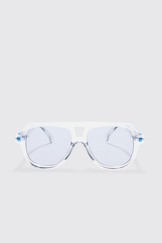 Graue Plastik Pilotenbrille