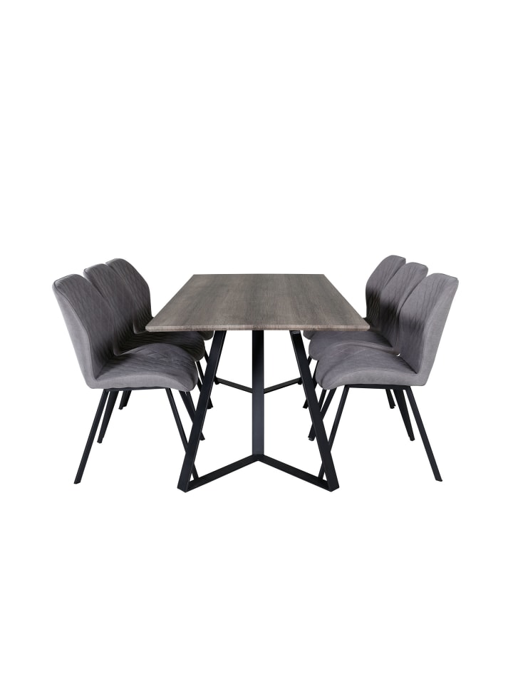 ebuy24 Essgruppe Marina 22 (7-teilig) Grau 90 x 180 cm günstig kaufen onesize