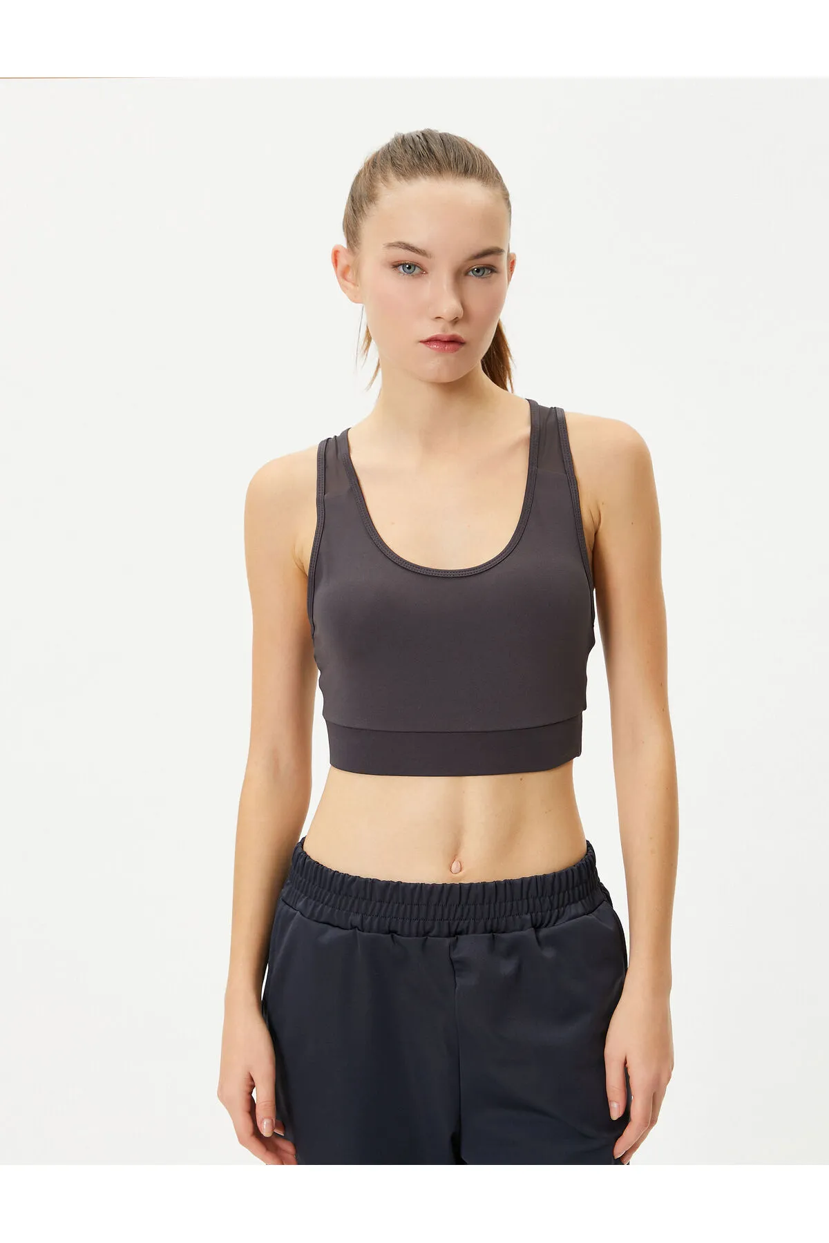 Koton  Slim-Fit-Sport-BH mit Tüllrücken und Taschendetail