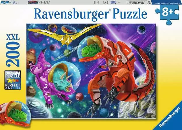 Kinderpuzzle ab 8 Jahren - Weltall Dinos - 200 Teile