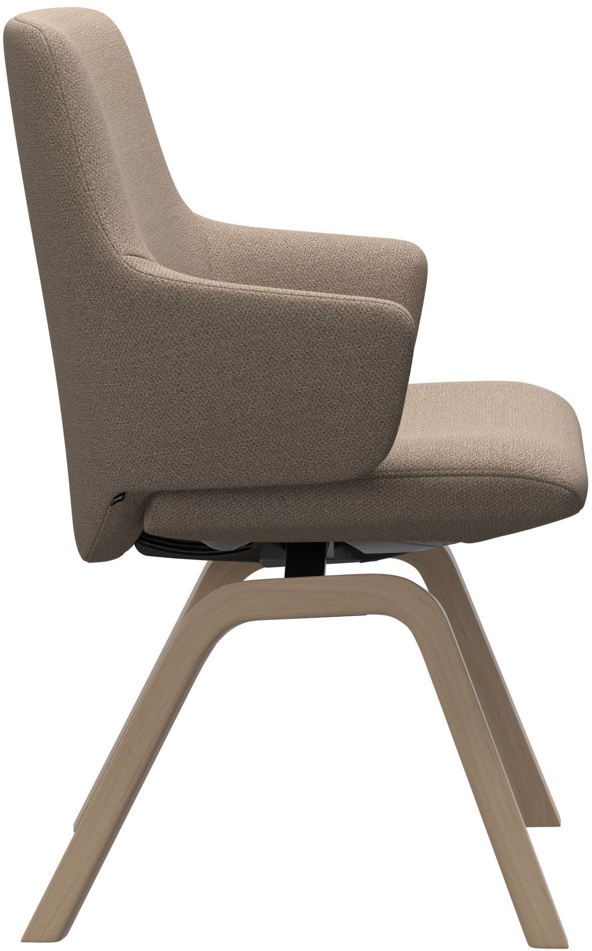 Stressless® Polsterstuhl Laurel, Low Back mit Armlehne, Größe L, mit schräggestellten Beinen in Schwarz