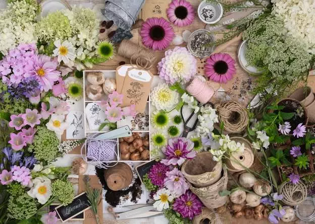 Puzzle 1000 Teile - Prachtvolle Blumenliebe