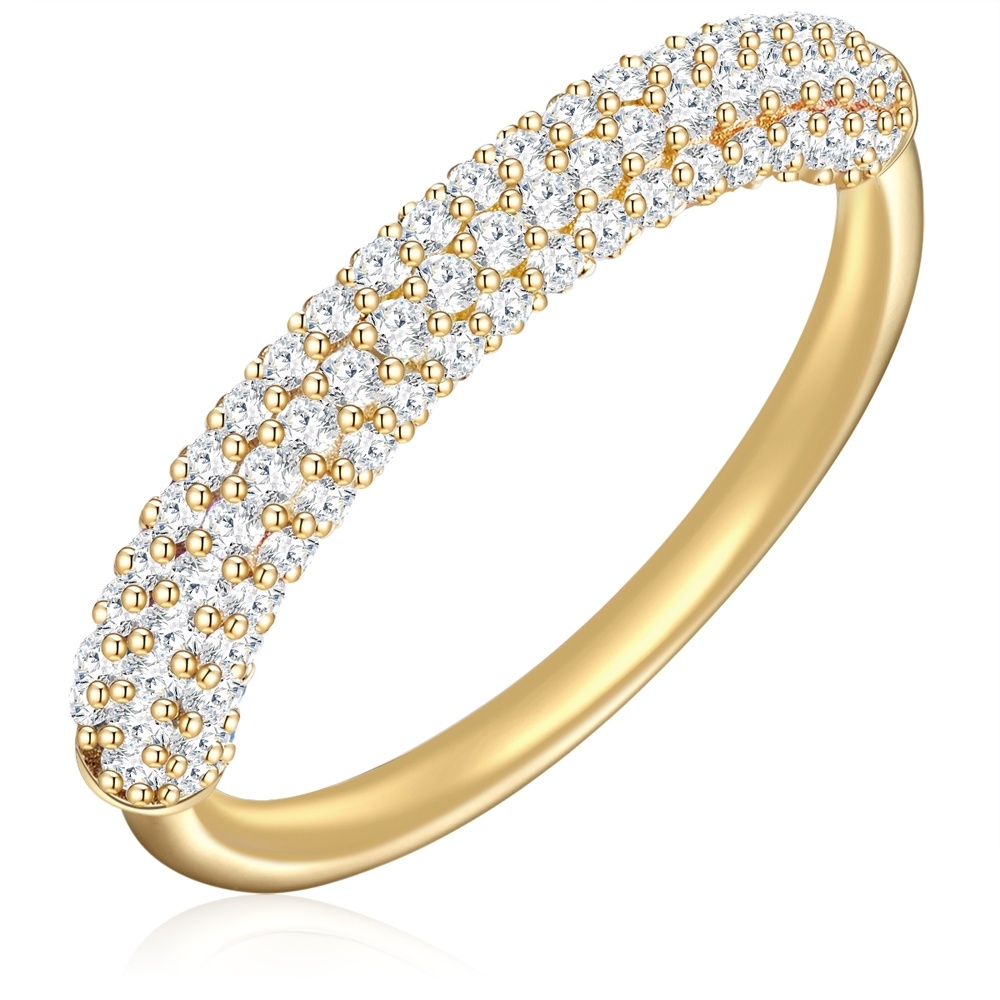 Glanzstücke München Bague en argent Argent sterling Oxyde de zirconium (CZ) en Or jaune Bague